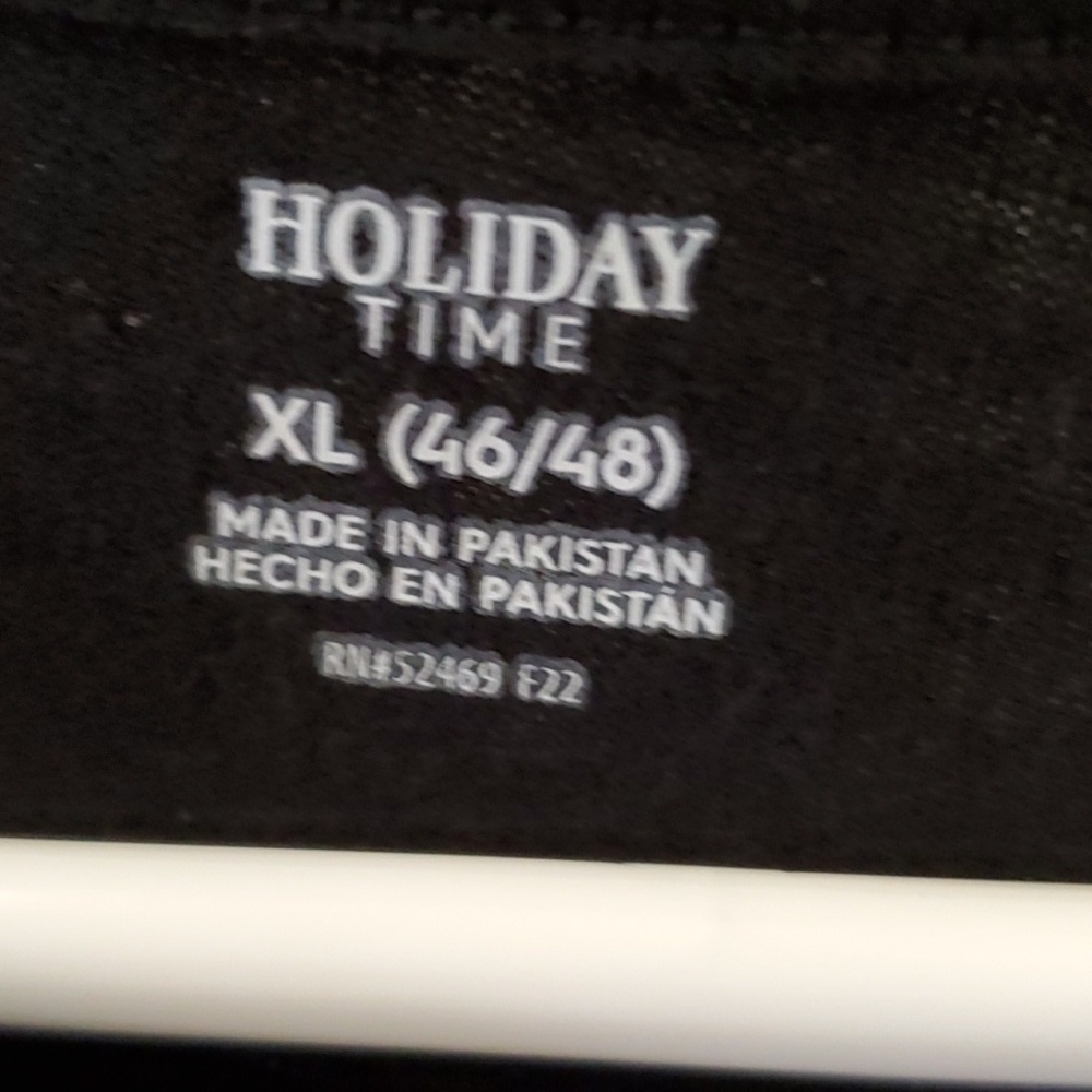 Holiday Time black SS Tee Stay Jolly Size XL - Picture 2 of 6